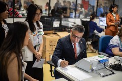 Cerimônias públicas do TRE-AM permitem que observadores eleitorais, autoridades e entidades fisc...