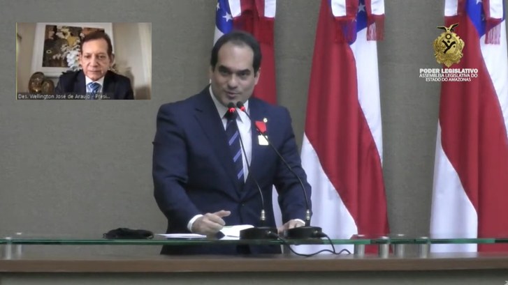 Desembargador Wellington Aleam Desdor Wellingtom participa virtualmente de Sessão solene da aleam