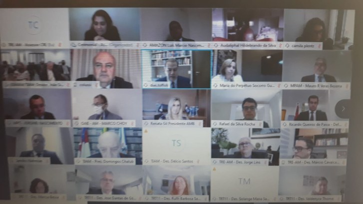 STF realiza Visita institucional por videoconferência com participação do TRE-AM