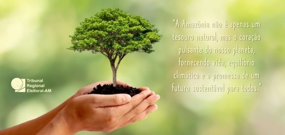 Imagem de capa da página de sustentabilidade do TRE-AM