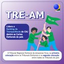 O Tribunal Regional Eleitoral do Amazonas ficou na primeira colocação entre os Tribunais Eleitor...